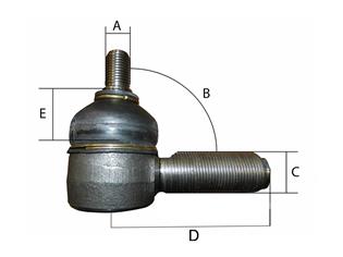 Rotule de direction avant à visser MF 35, FORD 2N, 8N, 9N ->145 OEM: 1862029M91