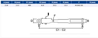 Chandelle de relevageTEA 180854M1, FORD 2N, 8N, 9N