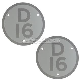 Plaques de modèle Renault D16 (la paire)