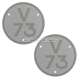 Plaques de modèle Renault V73 (la paire)