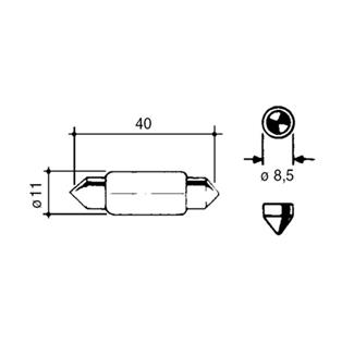 Lampe navette 12V-5W