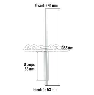 Echappement (silencieux) vertical MF 35, 37, 42, 135, 140