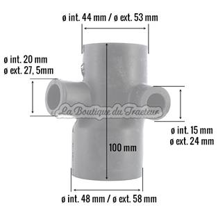 Durite inférieure IH F135D, F137D