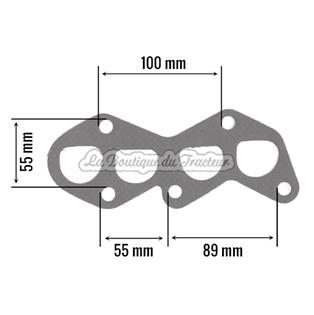 Joints de collecteur Ferguson essence, la paire (OEM: 825194M1)