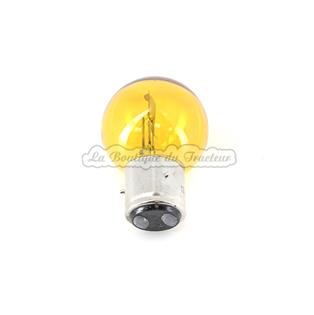 Lampe jaune 45/40W, 12V, 3 ergots 2 plots,  BA21D (l’unité)