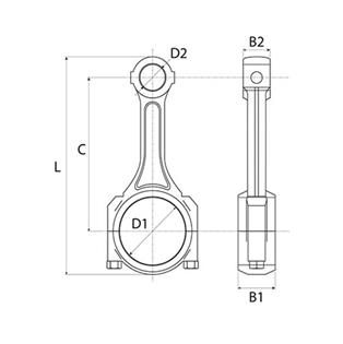 Bielle moteurs Perkins A3.152, A3.144 (OEM: ZZ90011)