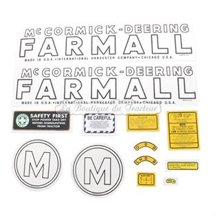 Jeu d´autocollants McCormickDEERING  FARMALL M